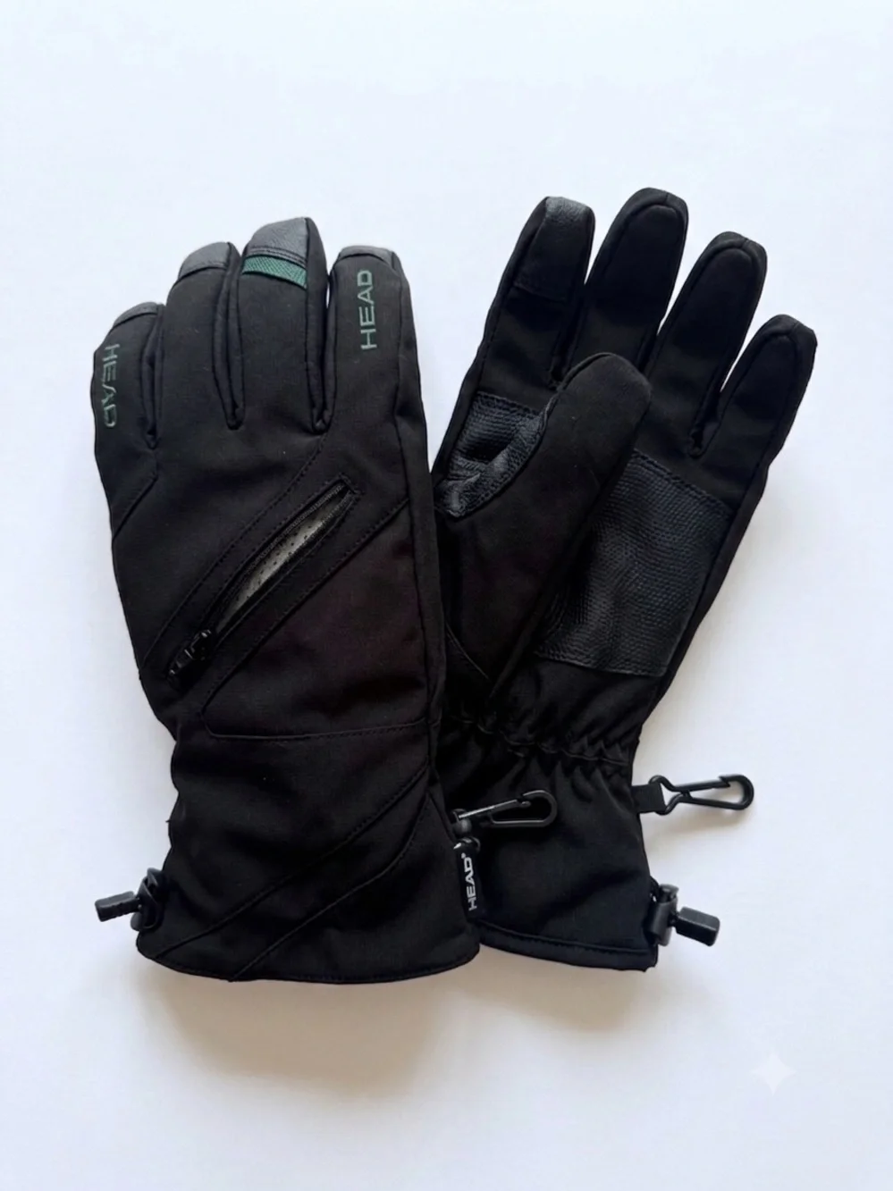 HEAD Women's Ski Gloves Black Medium DuPont Sorona Insulation Cold Weather New